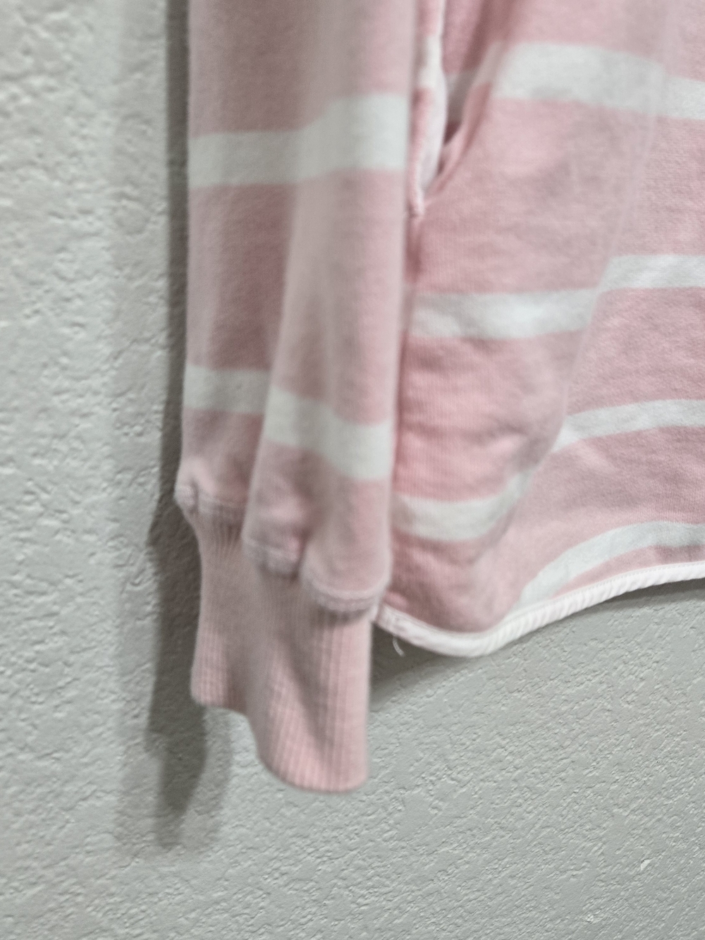 Woolovers Pink & White Striped Half-Zip Pullover Size S - Picture 9 of 11